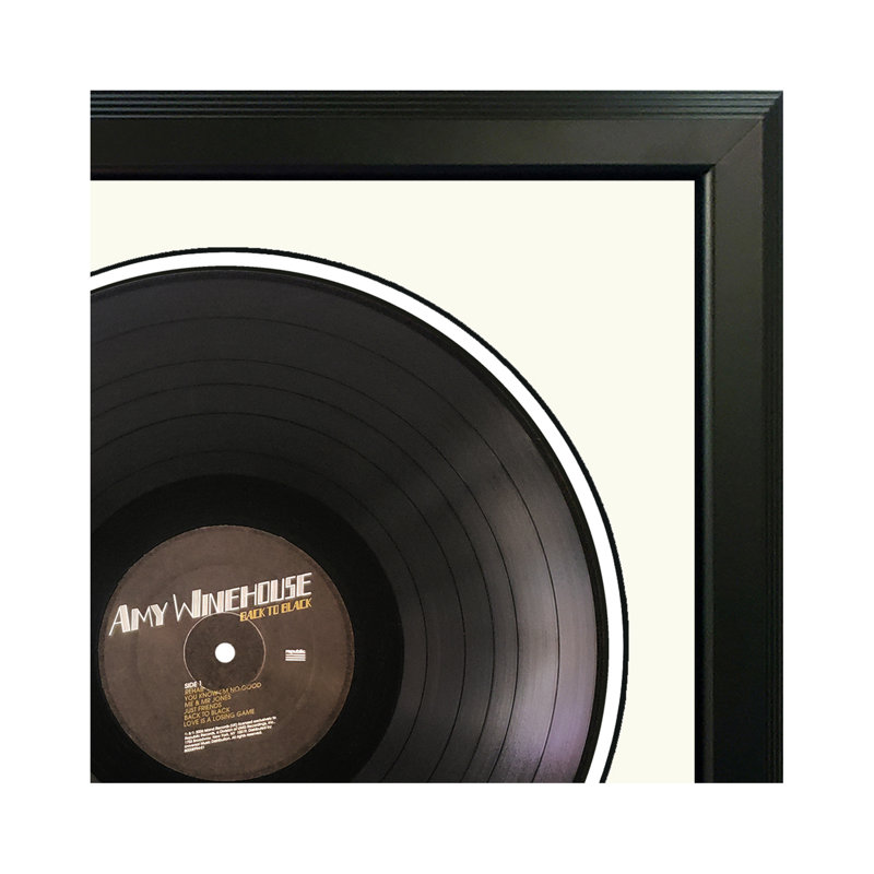 Amy Winehouse «Back to Black», art mural vinyle encadré, présentation de la pochette d'albums, décor de souvenirs de musique, cadeau unique pour les amateurs de vinyle