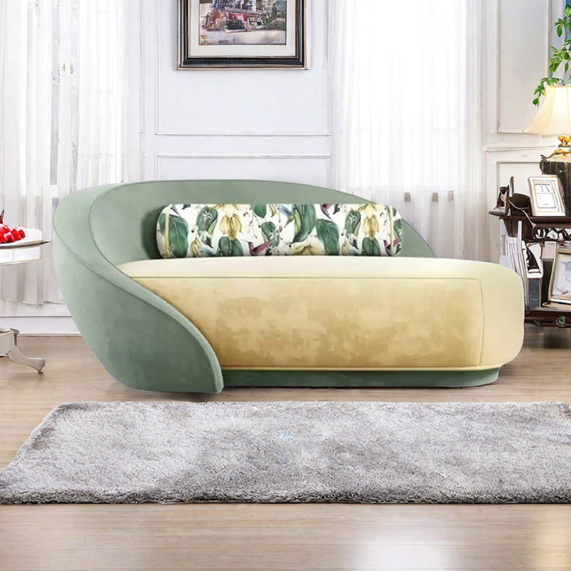 Méridiennes intérieures en flanelle Comfy, Orienté à gauche (vu de face), Vert / kaki