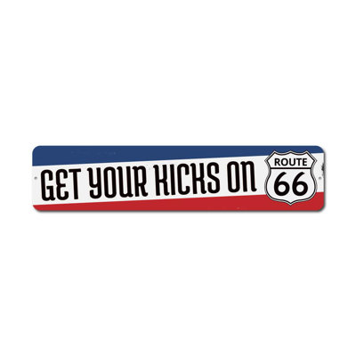 Get Your Kicks Route 66 Custom Aluminum Sign