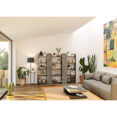 Shanetria 175cm H x 112cm W Standard Bookcase