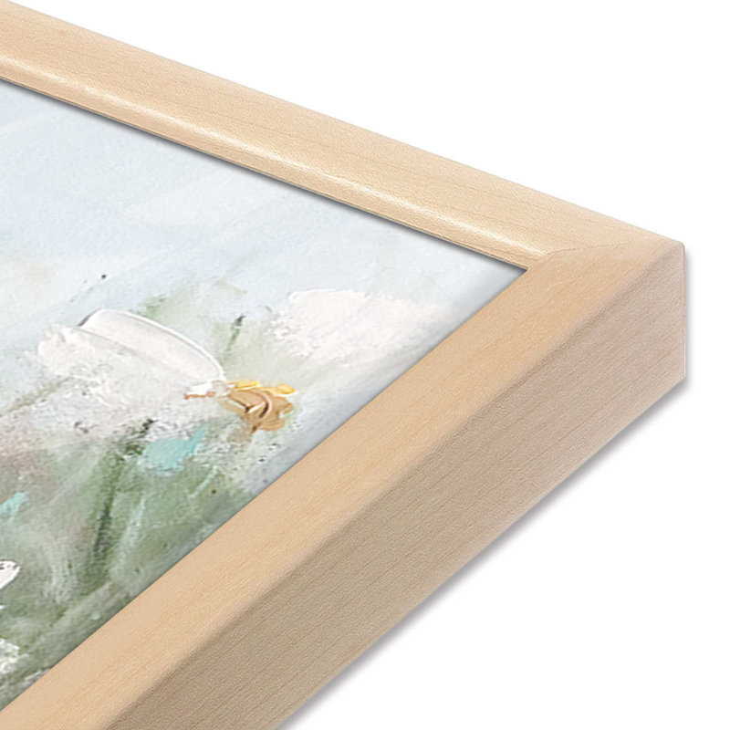 Field of Wild Daisies, reproduction sur toile, H 21,5 po x l 21,5 po, Érable brut