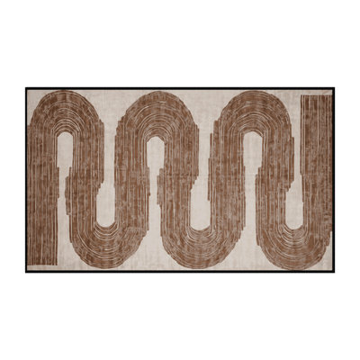 Machine Washable Brown Area Rug