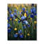 Horloge murale moderne à motif floral bleu et jaune-1608705978