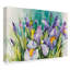 'Purple Irises' Watercolor Painting Print on Wrapped Canvas-30392474