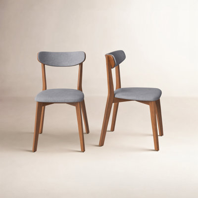 Reginald 18'' H Upholstered Walnut Side Chair