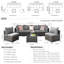 Ensemble 7 pièces avec canapé d'extérieur section et table de bout-941214765
