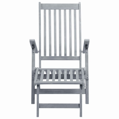 Abello 167cm Long Reclining Acacia Single Chaise