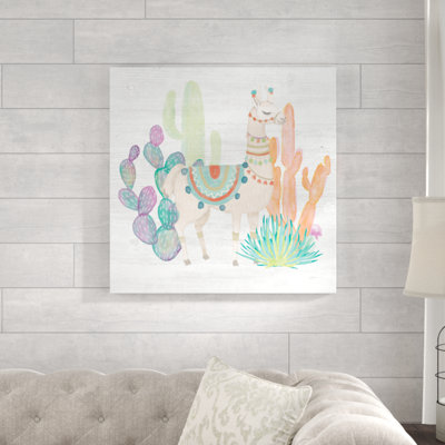 " Lovely Llamas II " Watercolor Painting