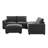 6-piece Wide Arm Multi-shape Upholstered Modular Sofa Cloud couch with Double Reversible Storage Ottoman-2137581308