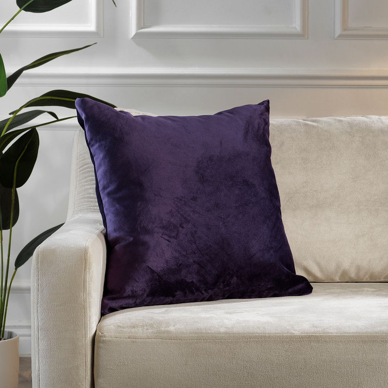 Matte Velvet Cushion Cover - 1 Pc, 51cm x 51cm, Violet