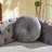 Velvet Chesterfield sofa with round pillows-1871219929