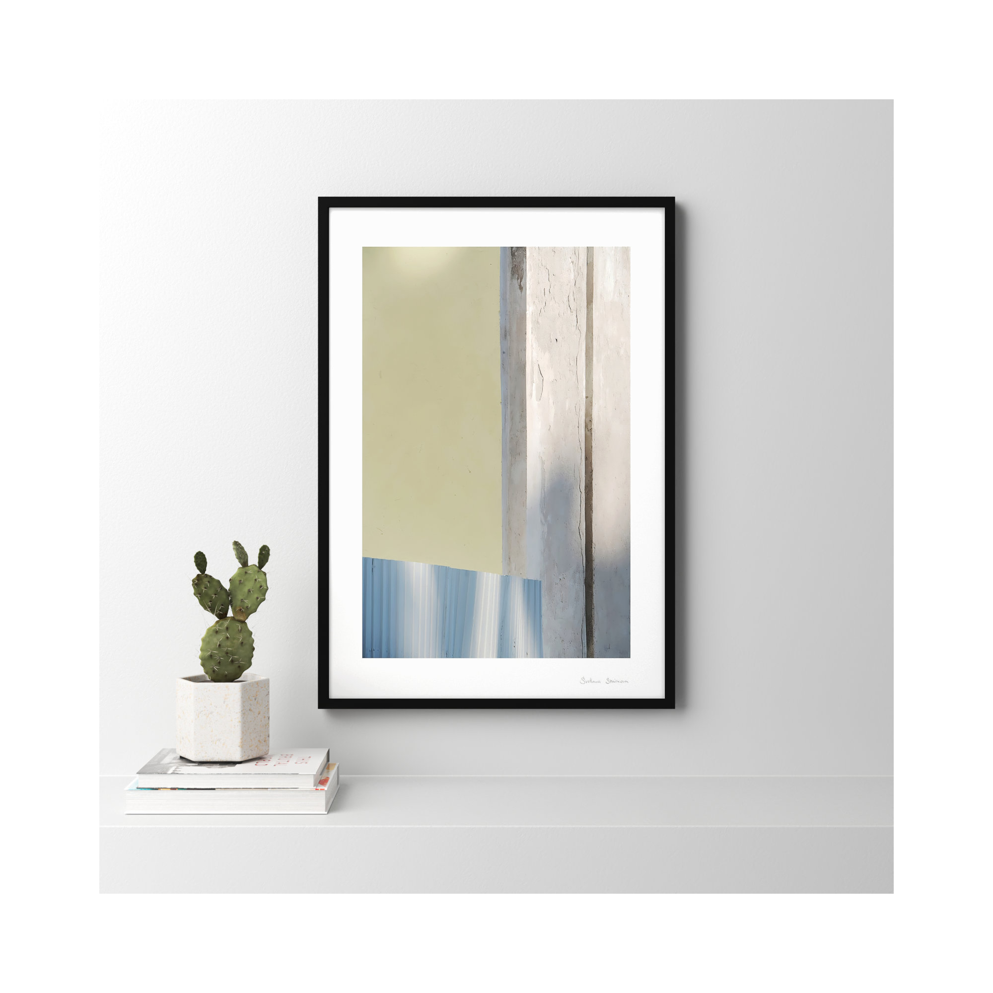 Ludvig Sun and Concrete 1 by Svetlana Smirnova - Picture Frame Photograph, 38" H x 26.5" W x 1.25" D, Black
