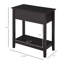 Table de bout mince avec armoire rabattable