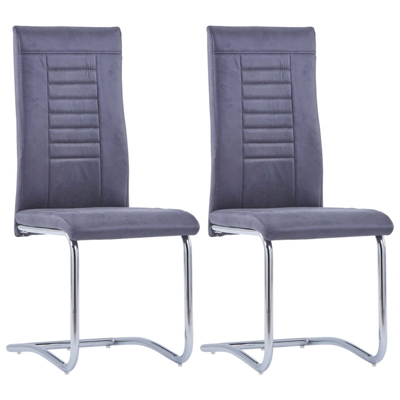 Binani 45cm H Upholstered Cantilever Chair, Grey