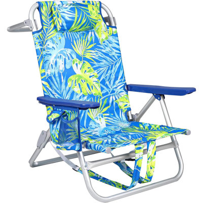 Backpack Beach Chairs For Adults,1/2 Pack Folding Heavy Duty Camping Chair With Large Pockets And Cup Holder,Adjustable High Lounge Towel Rack Outdoor