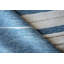 Scandinavian Hand Loomed Geometric Area Rug in Blue/Ivory-1608785811