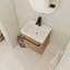 Meuble-lavabo flottant mural avec évier en céramique-715614102-715614103