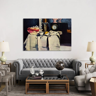 The Black Clock by Paul Cezanne - 1 Piece Wrapped Canvas Painting