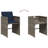 Hokku Designs 9 Piece Patio Dining Set With Cushions Gray Poly Rattan-2071508073-2071508077