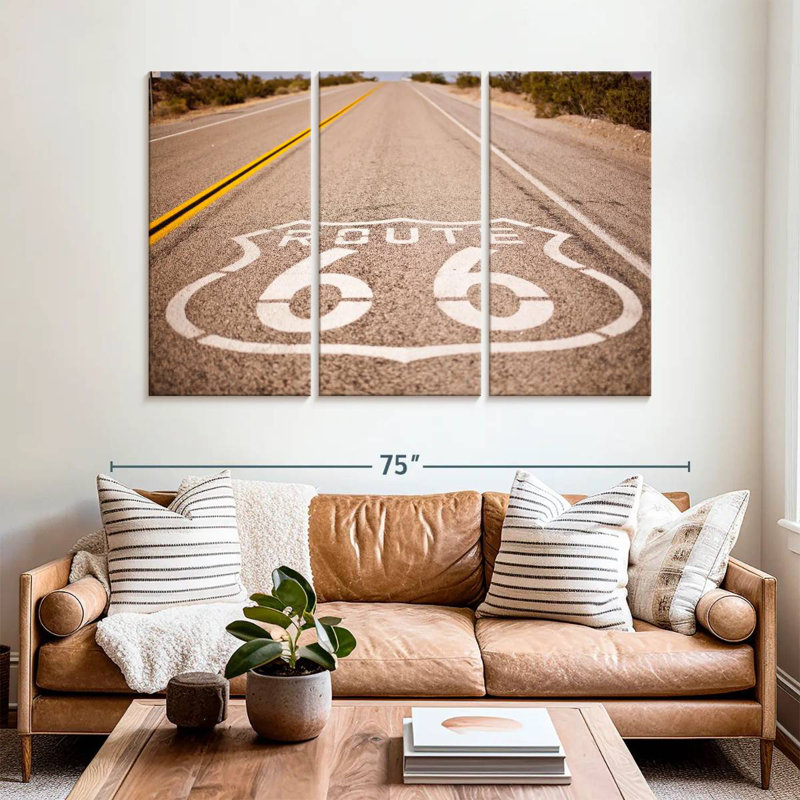 Route 66 Highway, 42" H x 65" W