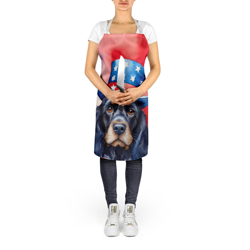 Patriotic American Apron, Black Cocker Spaniel