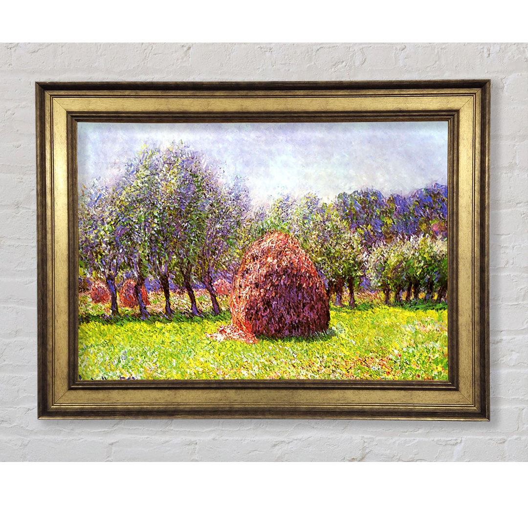 Monet Heuhaufen auf dem Feld - Einzelner Bilderrahmen Kunstdrucke