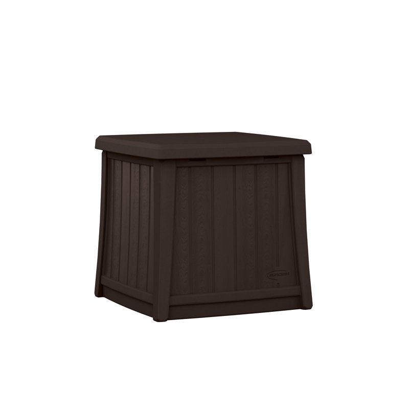 Suncast® End Table with Storage, Brown / Java