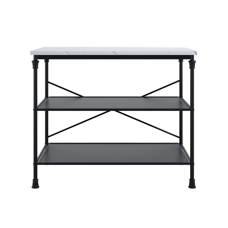 Cornisha Melamine Kitchen Island