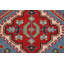 Tapis de couloir bleu en laine 3x8