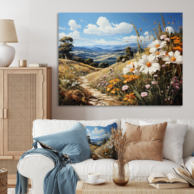 Cornflowers Cornflower Country - Floral Canvas Art Print