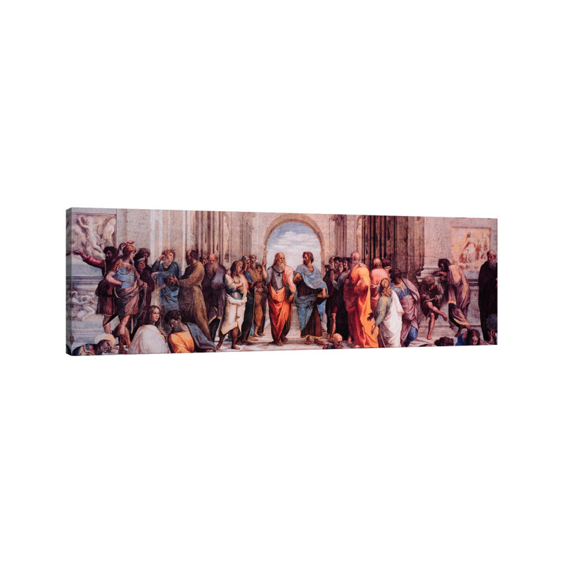 School Of Athens by Raphael - Wrapped Canvas Painting, 121.92 cm H x 40.64 cm W x 1.91 cm D