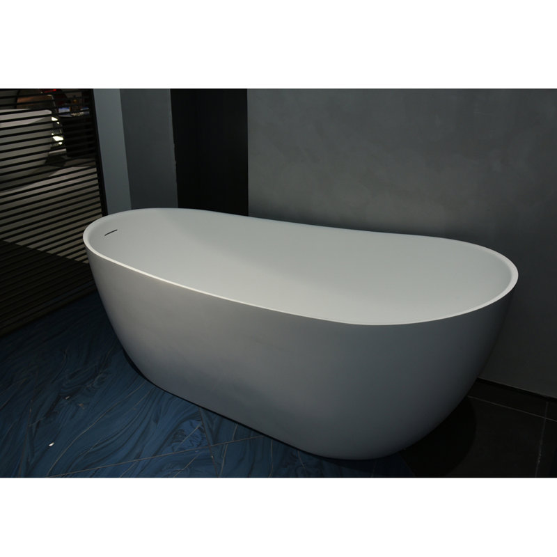 67 inch Freestanding Solid Surface Soaking Bathtub