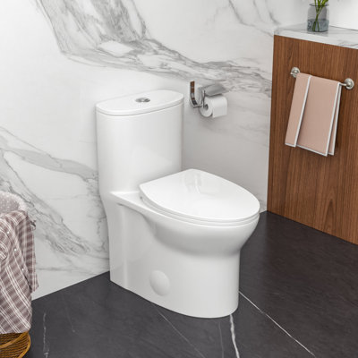 Toilette allongée une pièce à double chasse 1,1 / 1,6 GPF (siège inclus)