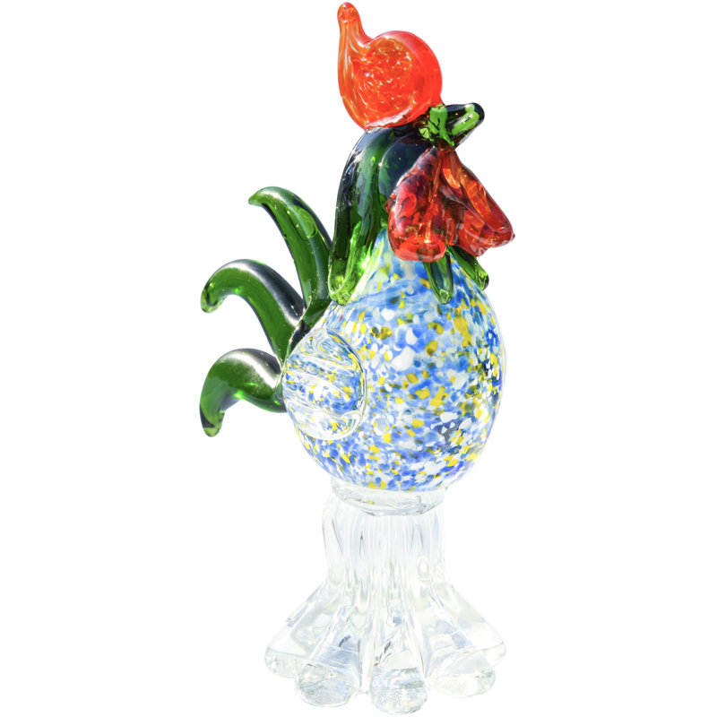 Mid-century Large Alfredo Barbini Murano Colorful Glass Roaster Centerpiece