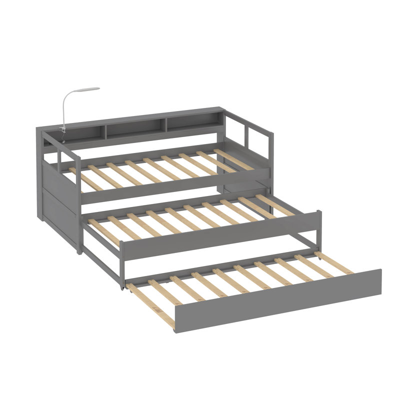 Shamavi Daybed with Trundle Bed, Gray