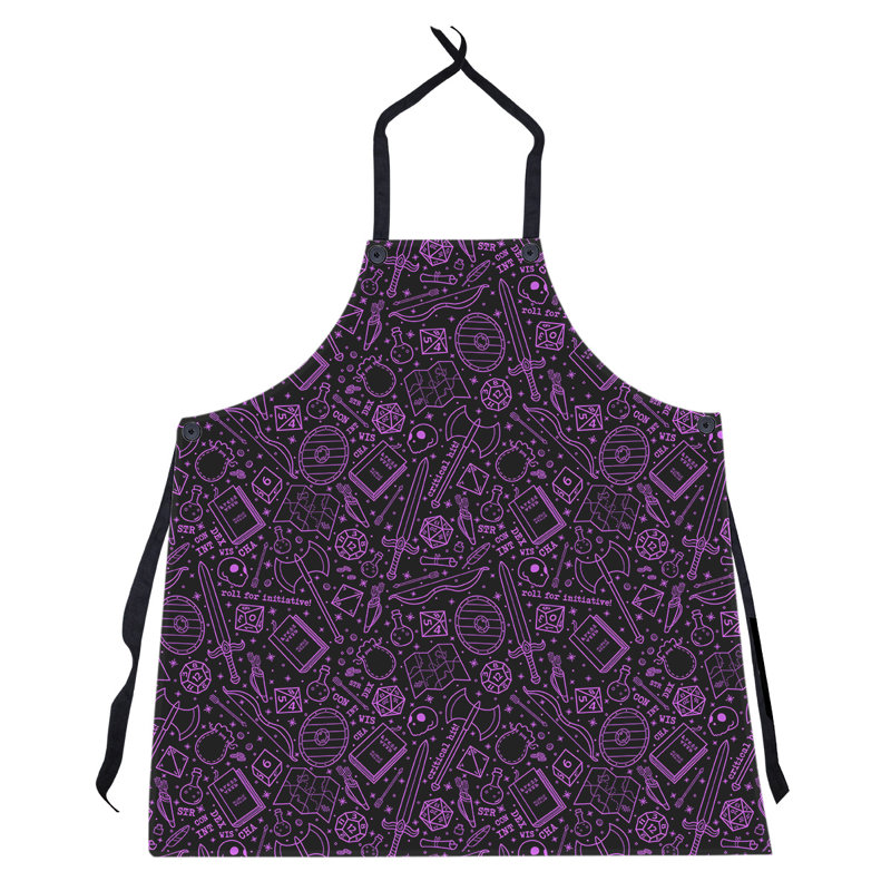 Tablier à motif rpg lines, Violet
