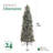 Home Heritage 7 Foot Slim Pine Prelit Flocked Artificial Christmas Tree