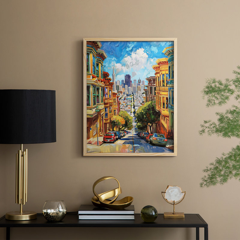 «LANDSCAPES Series CECXLIX», reproduction encadrée - bois massif, Naturel, 15" H x 12" W