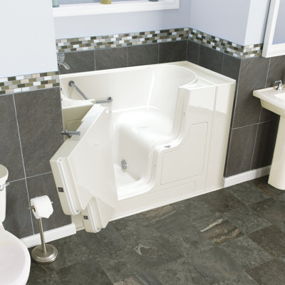 52'' x 30'' Walk-in Soaking Fiberglass Bathtub with Faucet
