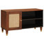 TV Cabinet with Shelf with Storage Brown Solid Mango Wood Media
