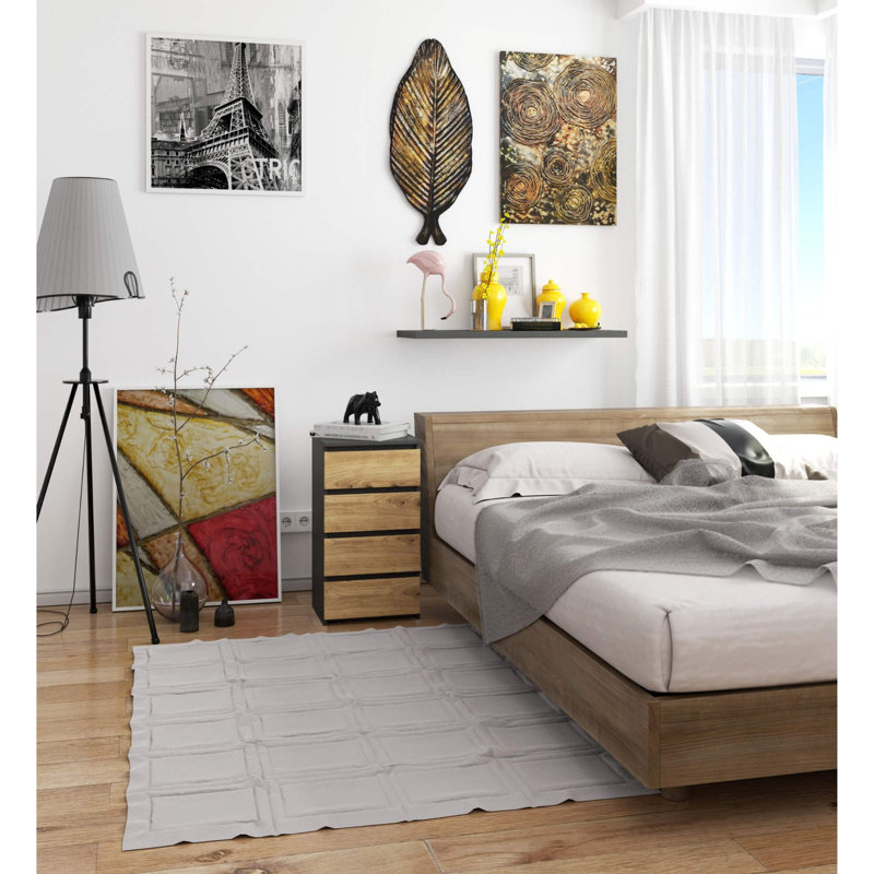 Gelincik Particle Board Rectangle Storage Unit Accent Chest