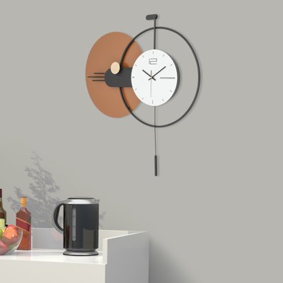 Metal Wall Clock With Pendulum