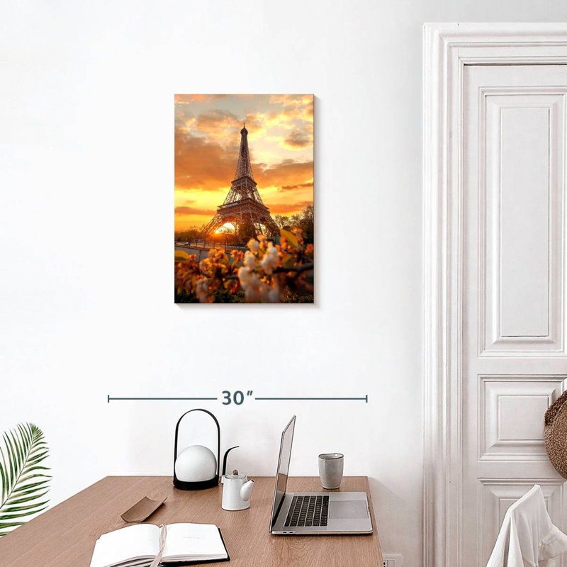 Aime Eiffel Tower Spring Sunrise, 24" H x 16" W