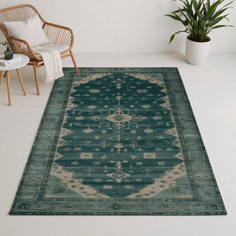 Overdyed Gray Indoor and Outdoor Area Rug, Rectangle 3' x 5'
