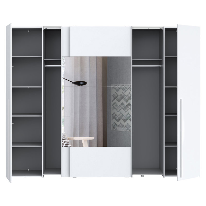 Koran No Wardrobe, White, 210.5cm H x 270.3cm W x 61.2cm D