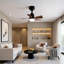 Ceiling Fan with LED Lights-1049847858