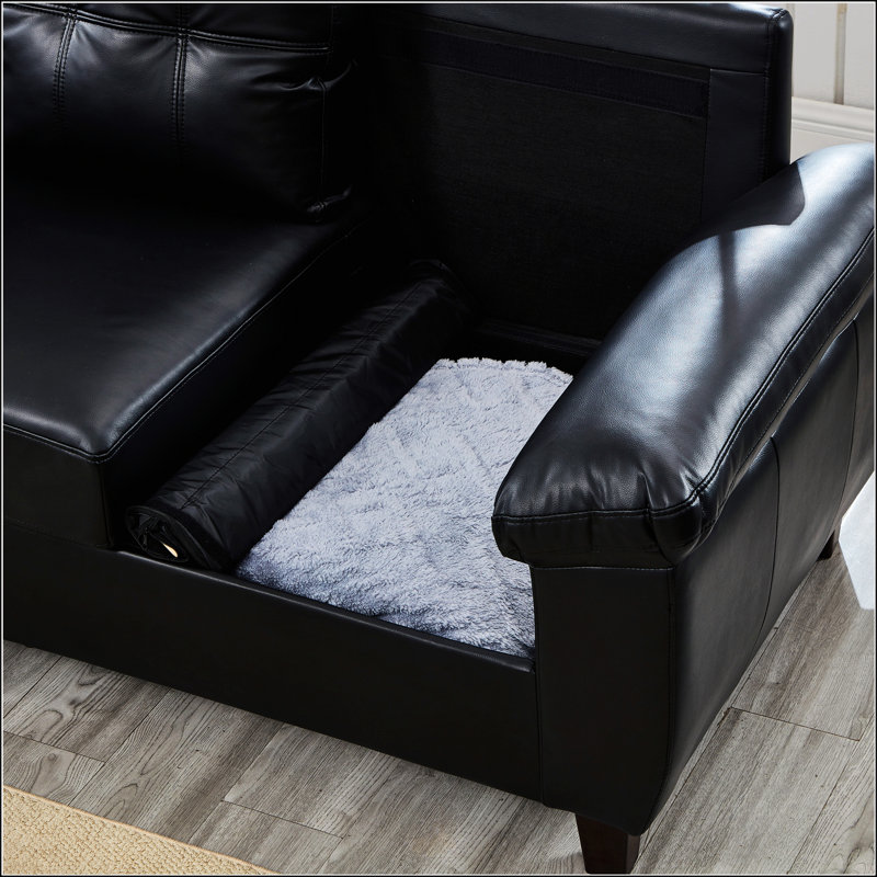 79" Three Seater Sofa, Black