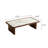 Rectangular Coffee Table with Sintered Stone Top and Wood Veneer Frame