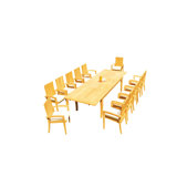 Atnas Outdoor 13 - Piece Teak Dining Set