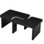 47,36 * 24 pouces et 35,43 * 31,49 table basse détachable, bois rectangulaire, en forme de L noir pour table de bricolage